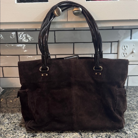Kate Spade Dark Brown Suede Tote - Picture 4 of 5